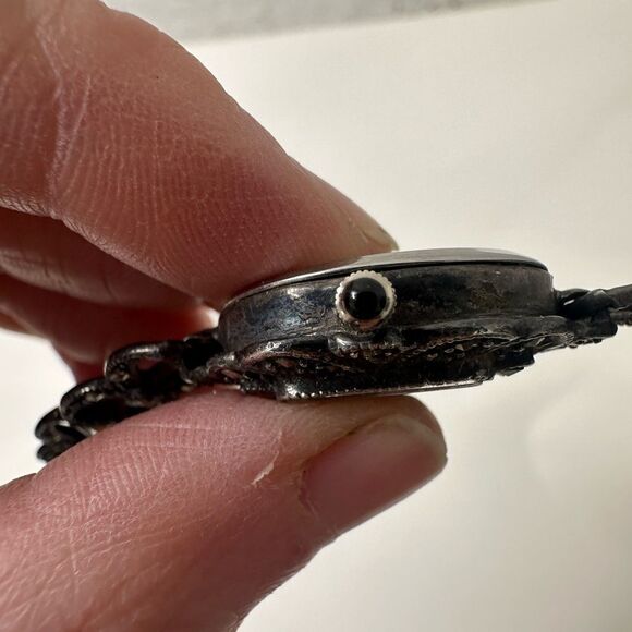 Vintage Art Deco Sterling Marcasite Japan Movement Watch - Picture 10 of 10